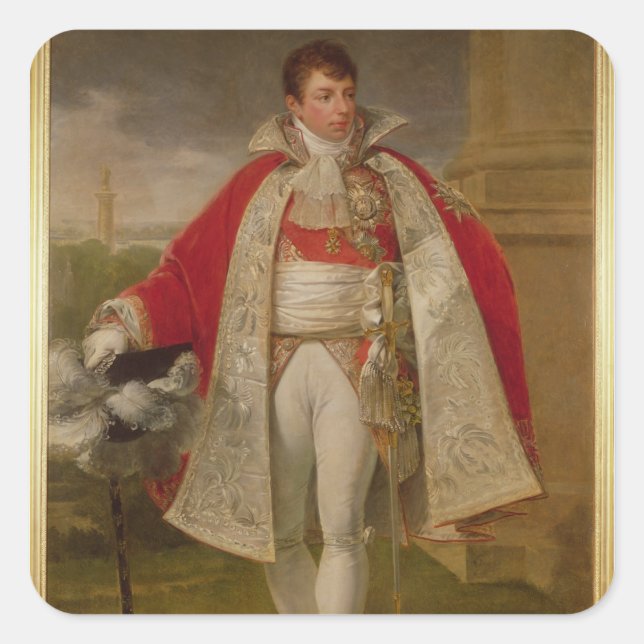 Adesivo Quadrado Geraud-Christophe-Michel Duroc Duke of Frioul (Frente)