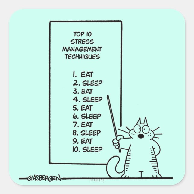 Adesivo Quadrado Gerenciamento de Tempo (Frente)