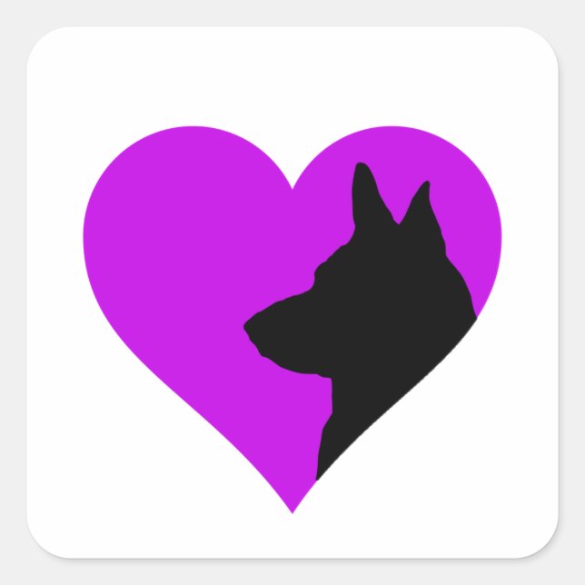 Adesivo Quadrado German shepherd (Frente)
