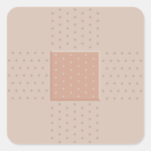 Adesivo Quadrado Gesso de Bandas Médica - Vinheta Quadrada