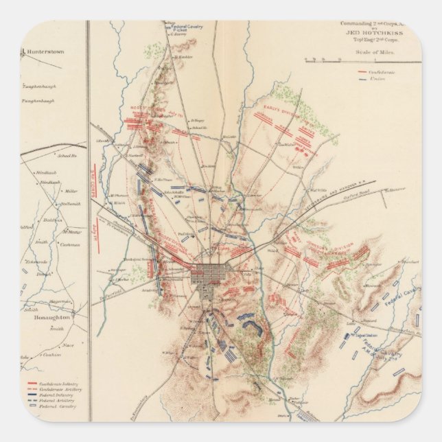 Adesivo Quadrado Gettysburg (Frente)