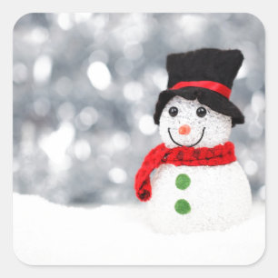 Adesivo Quadrado Ghear Snowman Sticker