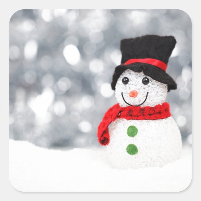 Adesivo Quadrado Ghear Snowman Sticker (Frente)