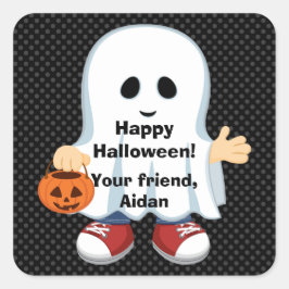 Adesivo Quadrado Ghost Boy | Kids Halloween Sticker