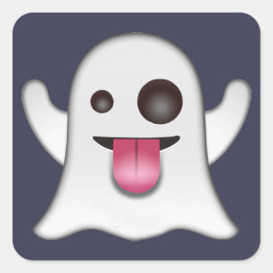 Adesivo Quadrado Ghost emoji