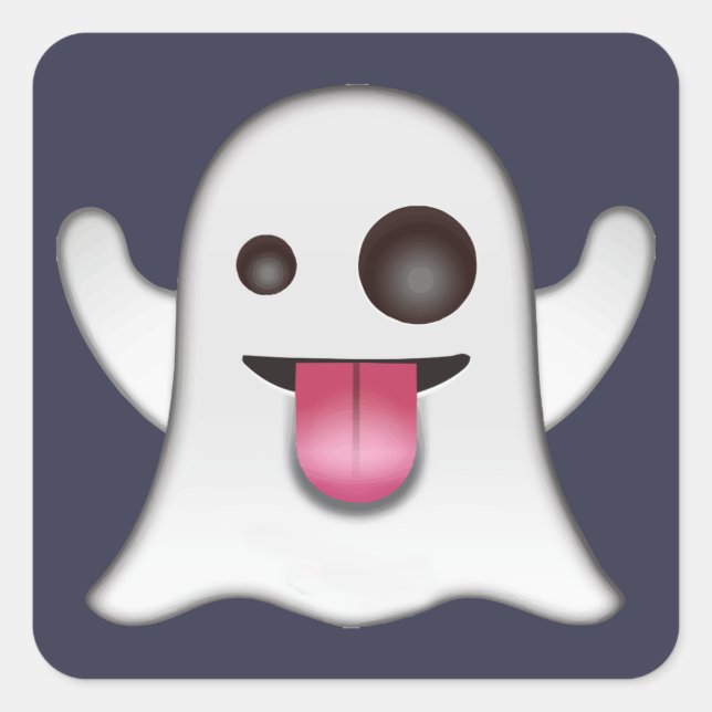 Adesivo Quadrado Ghost emoji (Frente)