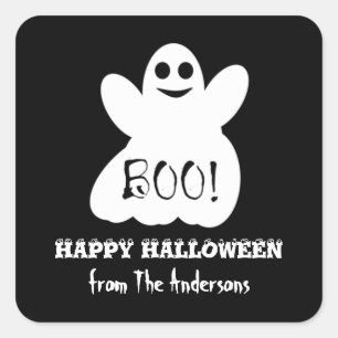 Adesivo Quadrado Ghost Stickers Halloween