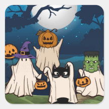 Ghost Trick-or-Treaters Stickers, Folha de 20
