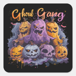 Adesivo Quadrado Ghoul Gang  | ExDesigner | Halloween