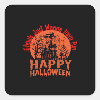 Adesivo Quadrado Ghouls Só Quer Se Divertir - Hallowee Ghoul-Tástic