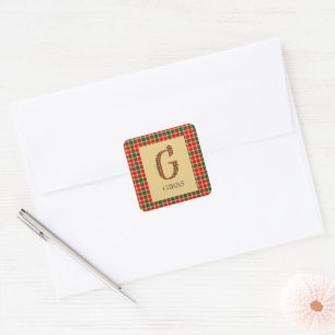 Adesivo Quadrado Gibbs Tartan Monograma G