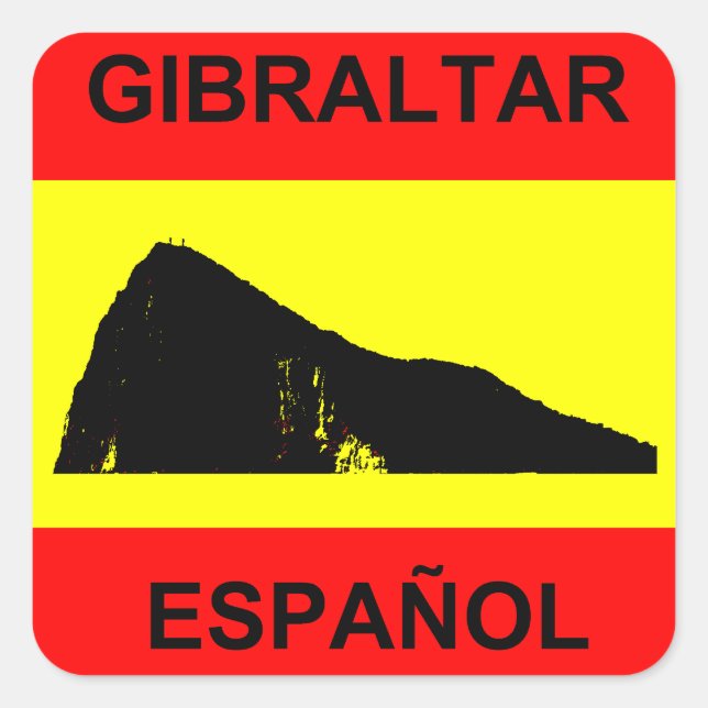 Adesivo Quadrado Gibraltar Espanol 20 Pegatinas (Frente)