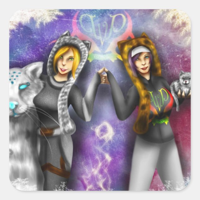 Adesivo Quadrado Gigi e Jaja Stickers (Frente)