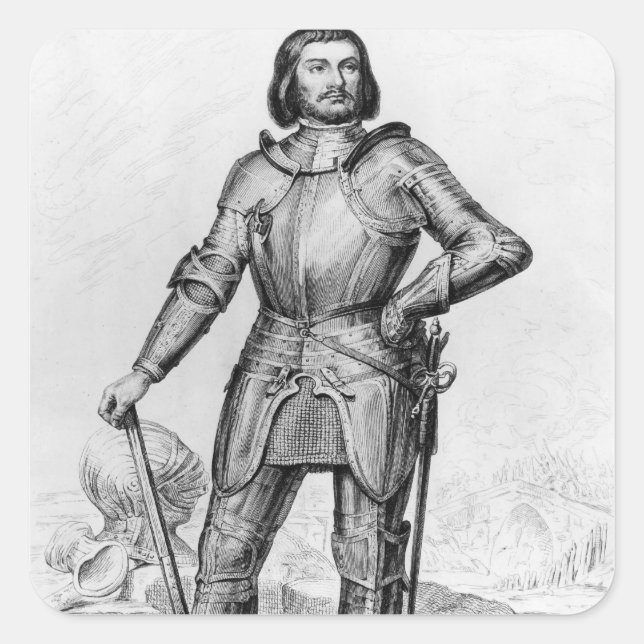 Adesivo Quadrado Gilles de Laval, Senhor de Rais (Frente)
