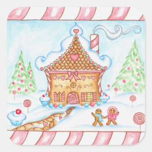 Adesivo Quadrado Gingercake Heart House Sticker