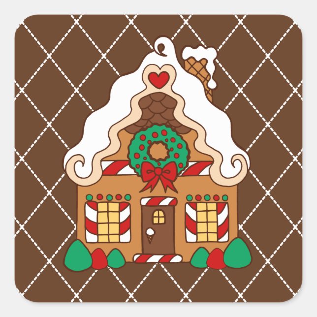 Adesivo Quadrado Gingercake House Stickers (Frente)