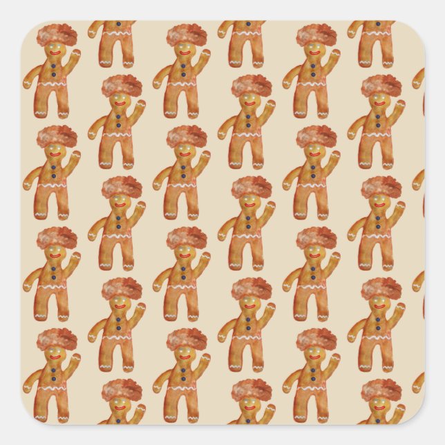 Adesivo Quadrado Gingercake Man Sticker (Frente)
