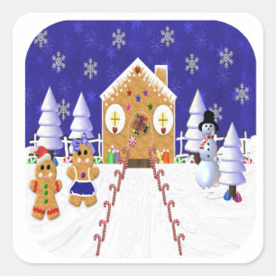 Adesivo Quadrado Gingerman Sticker Set