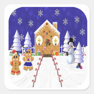 Adesivo Quadrado Gingerman Sticker Set