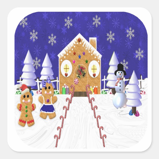 Adesivo Quadrado Gingerman Sticker Set (Frente)