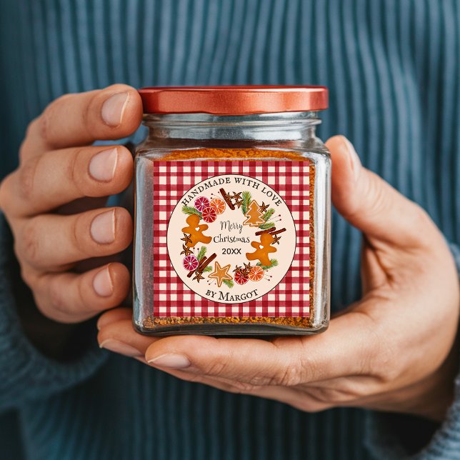 Adesivo Quadrado Gingerpão Citrus Cookie Spice Feita à Mão (Criador carregado)