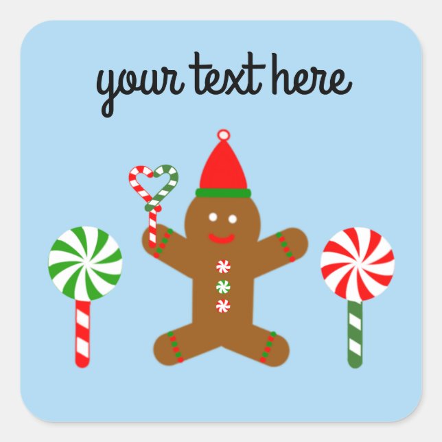 Adesivo Quadrado Gingerpão Homem #1 (Frente)