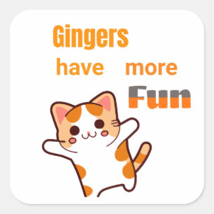 Adesivo Quadrado Gingers se divertem mais!