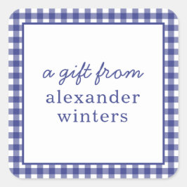 Adesivo Quadrado Gingham - Autocolantes personalizados