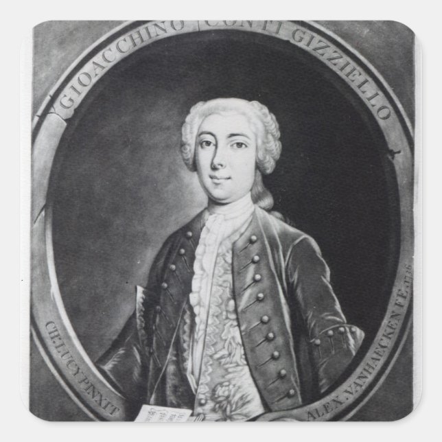 Adesivo Quadrado Gioacchino Conti, Gizziello, (Frente)