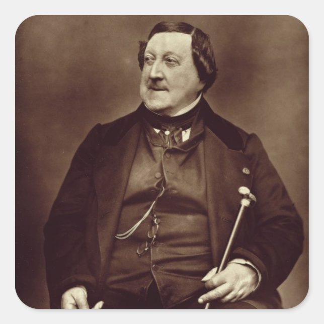 Adesivo Quadrado Gioacchino Rossini (1792-1868) de "Galerie Conte (Frente)