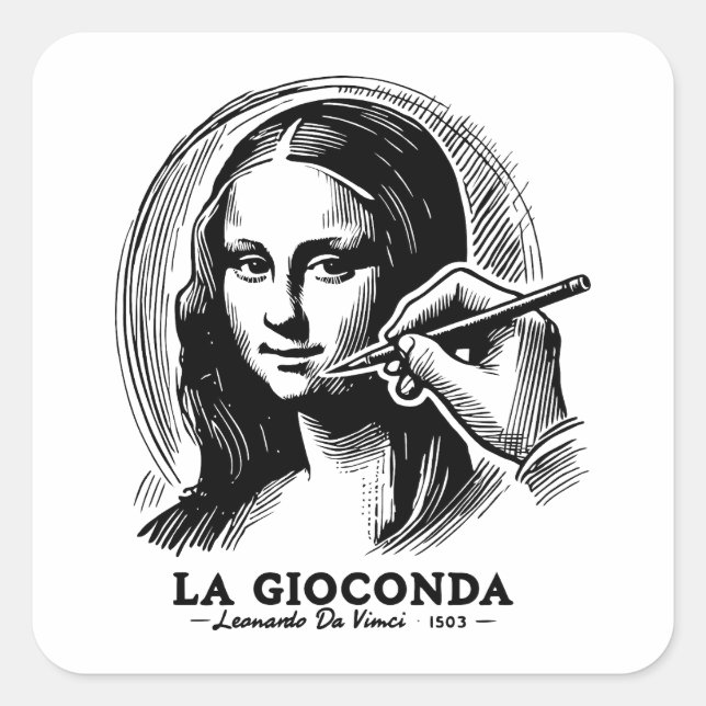 Adesivo Quadrado Gioconda (Frente)