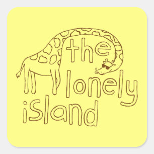 Adesivo Quadrado Girafa