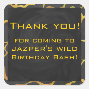 Adesivo Quadrado Giraffe Black and Yellow Impressão