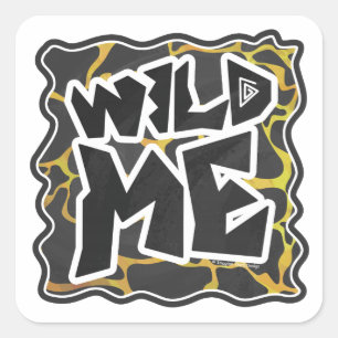 Adesivo Quadrado Giraffe Black and Yellow Impressão