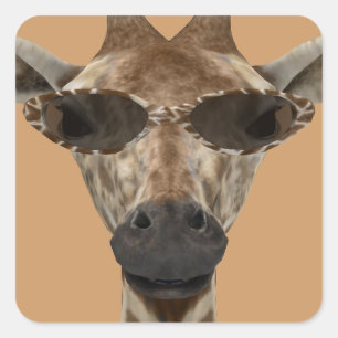Adesivo Quadrado Giraffe Incognito