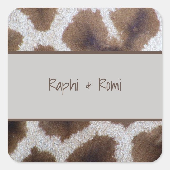 Adesivo Quadrado Giraffe Sighting Sticker (Frente)