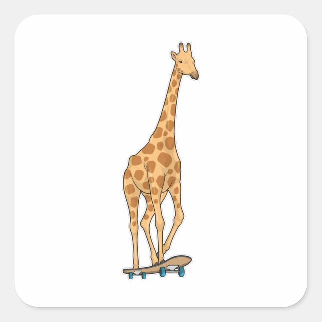 Adesivo Quadrado Giraffe Skater (Frente)