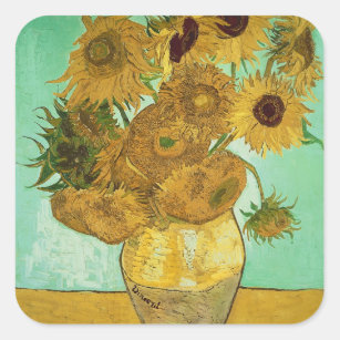 Adesivo Quadrado Girassóis de Vincent van Gogh  , 1888