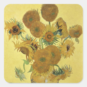 Adesivo Quadrado Girassóis de Vincent van Gogh  , 1888