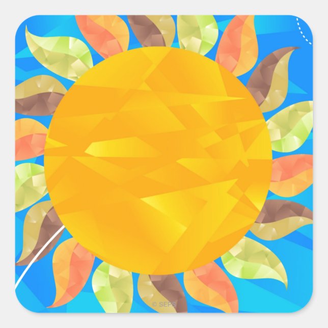 Adesivo Quadrado Girassol (Frente)