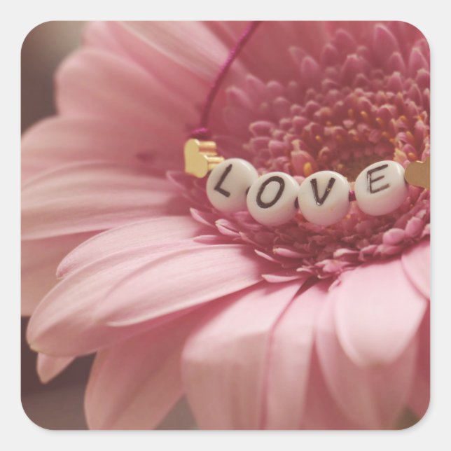 Adesivo Quadrado Girassol Romântico (Frente)