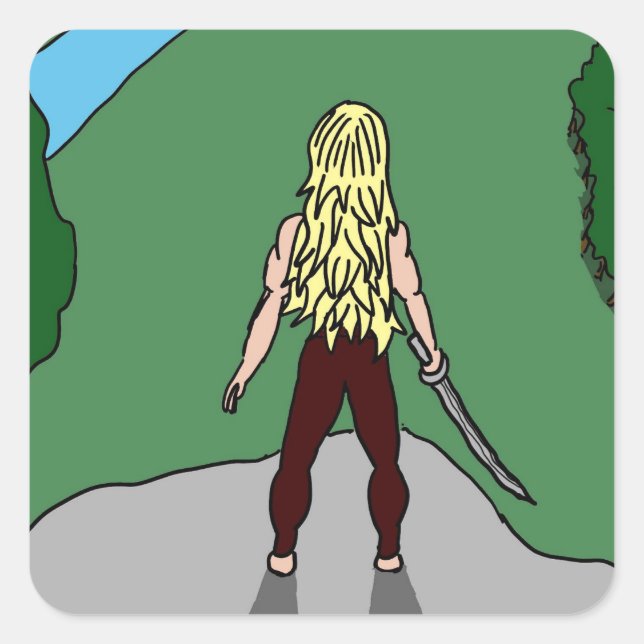 Adesivo Quadrado Girlcaça Sticker (Frente)