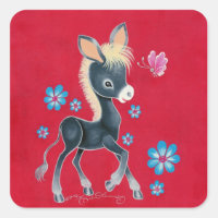 Girly Baby Donkey Com Flores