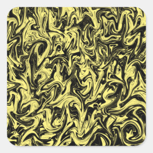 Adesivo Quadrado Giro Amarelo e Preto