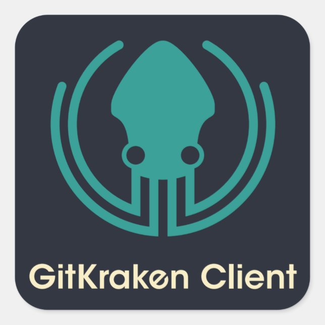 Adesivo Quadrado GitKraken Stickers (Frente)