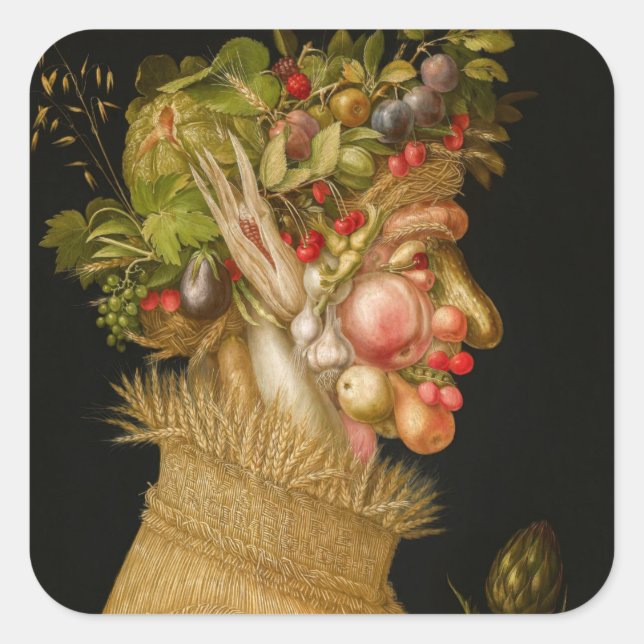 Adesivo Quadrado Giuseppe Arcimboldo - Verão (Frente)