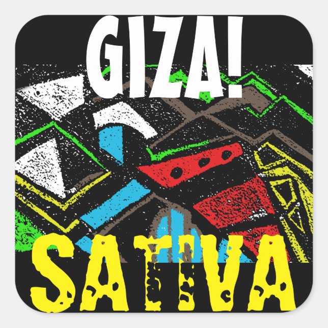 ADESIVO QUADRADO GIZA SATIVA (Frente)