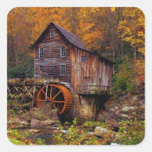 Adesivo Quadrado Glade Creek Grist Mill