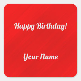 Adesivo Quadrado Glamor de Crimson Personalizado