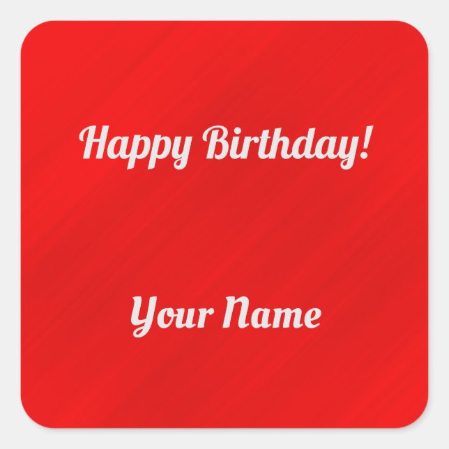 Adesivo Quadrado Glamor de Crimson Personalizado (Frente)